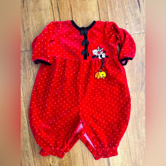 Vintage Y2K warners brothers Tom and Jerry romper size 6mos - Picture 1 of 4
